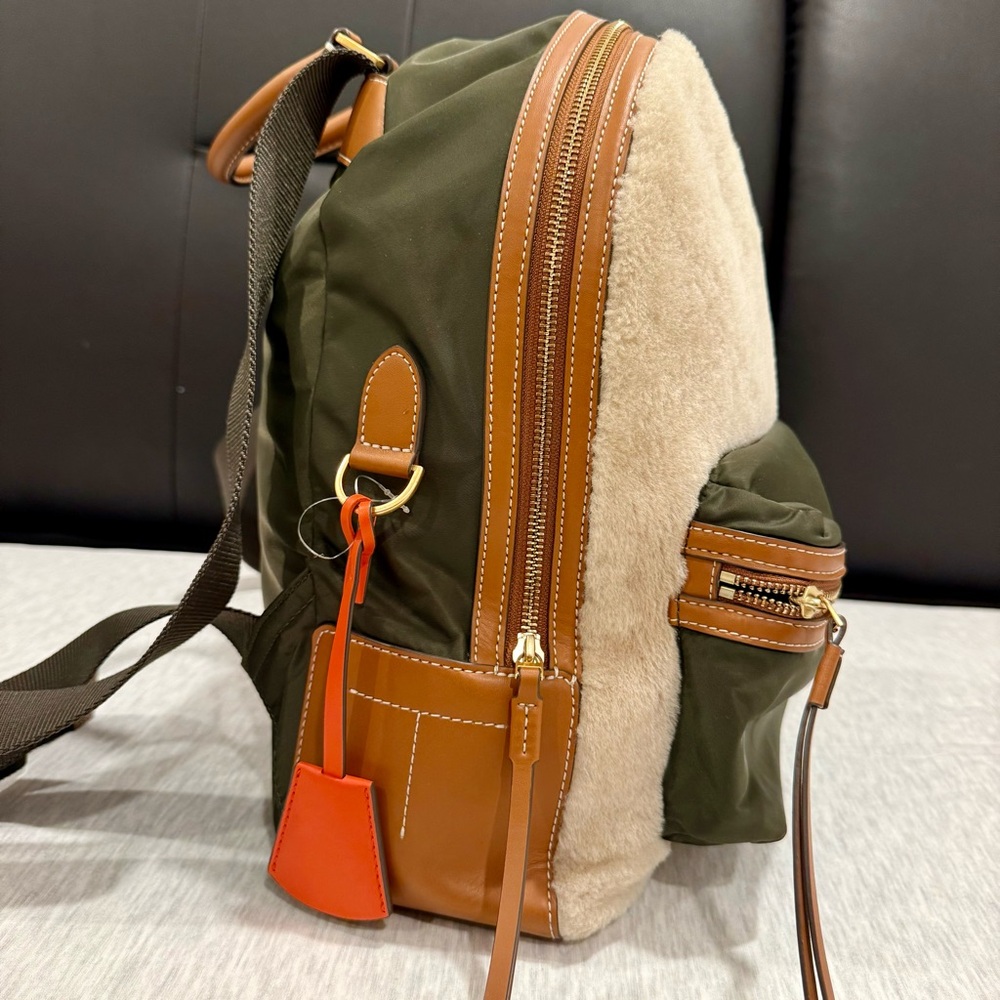 Tory Burch Backpack with Shearling Accent - Picture 3 of 10
